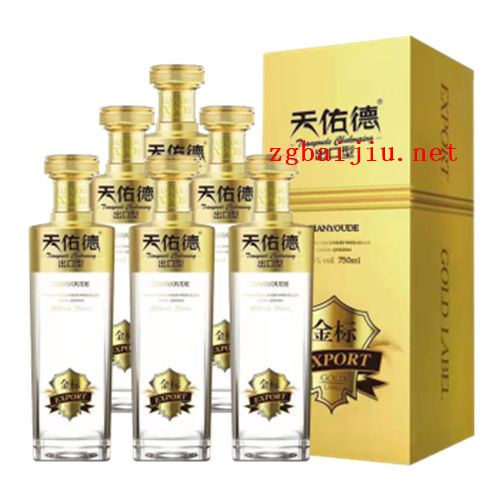 45度天佑德金标出口型酒第三代750ml6瓶整箱多少钱