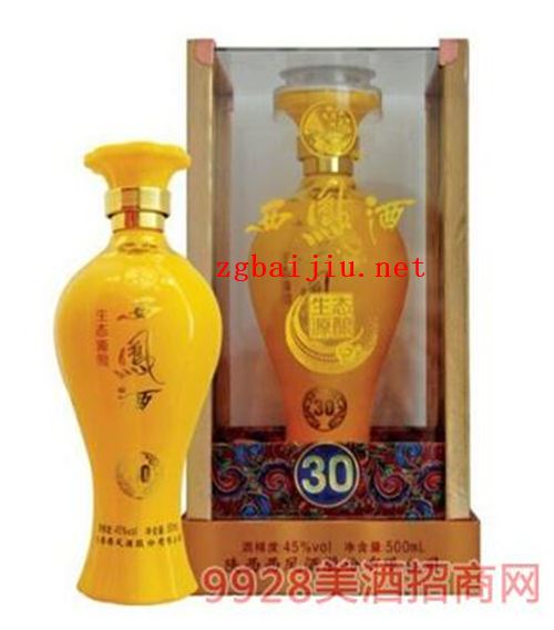 45度西凤生态源酿酒30年浓香型白酒500ml价格多少钱一瓶