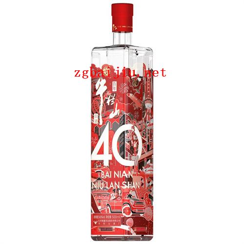 45度百年牛栏山40周年浓香型白酒500ml得多少钱