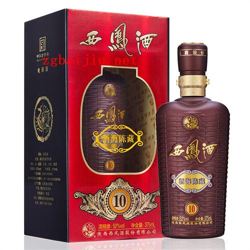 52度西凤酒海陈藏10凤香型白酒375ml通常价格