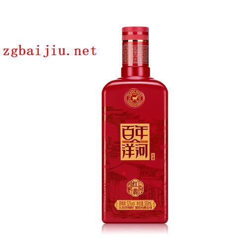 52度洋河百年红翡绵柔浓香型白酒500ml一般市场价格